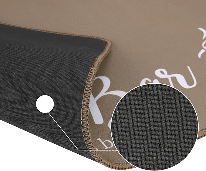 SHACOS Coffee Mat 2 Pack 12x19 Inch Absorbent Non Slip Rubber Bar Accessories Coffee Maker Mat for Countertop Dish Drying Mat Heat Resistant, Brown