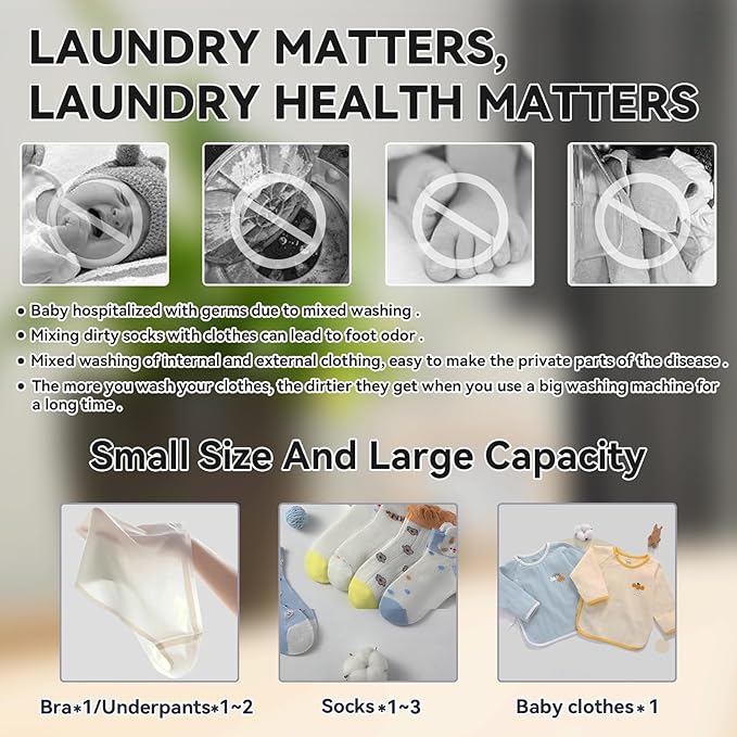 Portable Mini Washing Machine | Compact Deep Cleans Underwear, Baby Clothes, Small Laundry | Lightweight for Apartment, Dorm, Hotel, Travel & Camping | Quiet Energy-Efficient（Purple）
