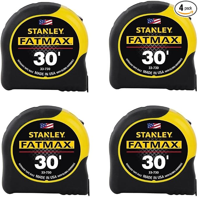 Stanley Hand Tools 33-730 1-1/4" X 30' FatMax® Tape Measure, 4-Pack