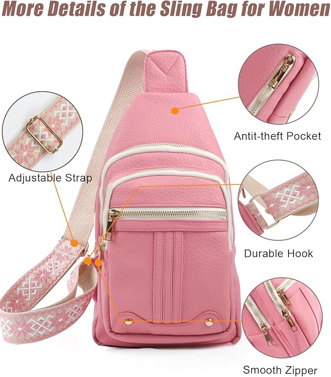 Mothers Day Gifts for Mom Her Teen Girls Sister Coworker Crossbody Bags Gifts for Women Cool Birthday Gift for Family Small Crossbody Sling Bag Fanny Pack Chest Travel Purse Christmas Gift Ideas