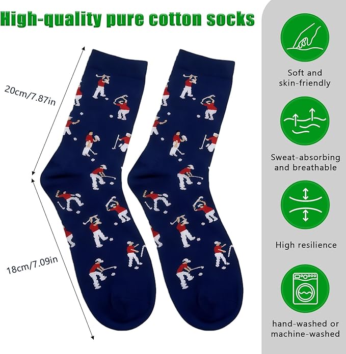 Golf Socks - Funny Annoyed Golfer Novelty Socks - Funny Golf Fathers Day Gift for Dad Husband Stepdad