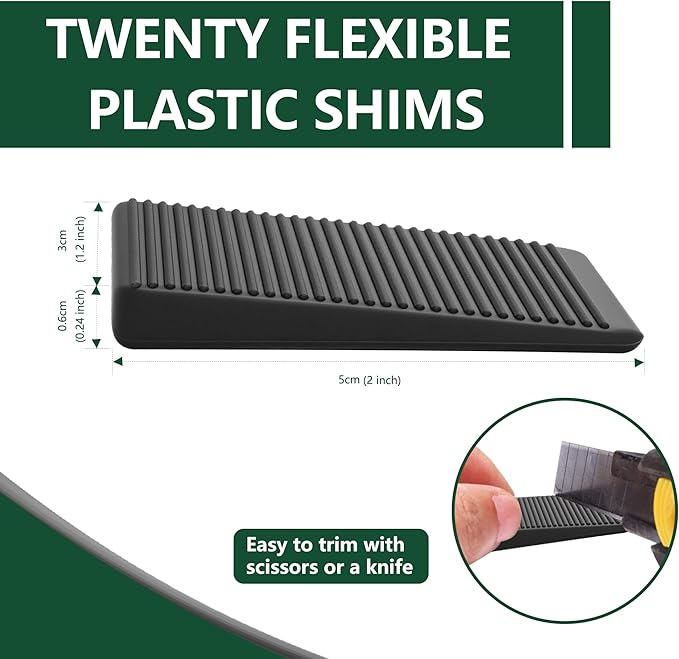 Furniture Leveler, Multi-Purpose Rubber Shim for Leveling Feet Stable, Anti-Wobble Pad for Uneven Table, Dresser Leg, Toliet (100 Pack, Black)