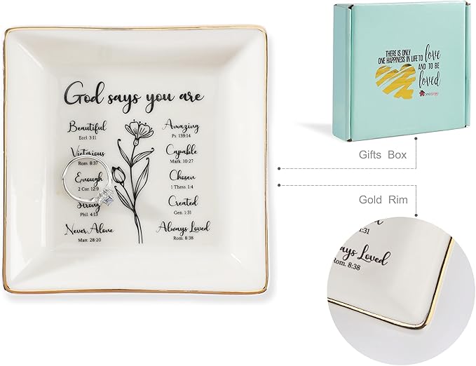 HOME SMILE Christian Gifts for Women Christmas Birthday,Inspirational Gifts for Friends, Religious Spiritual Gifts for Mom Girl Female Coworker Sister Christian