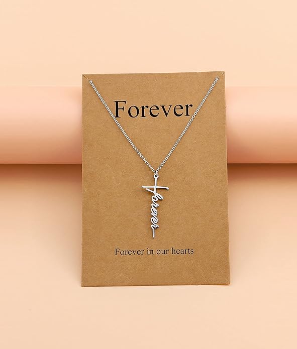 Lcherry Faith Cross Pendant Necklace for Women Religious Christian Jewelry Mother's Day Gifts for Women