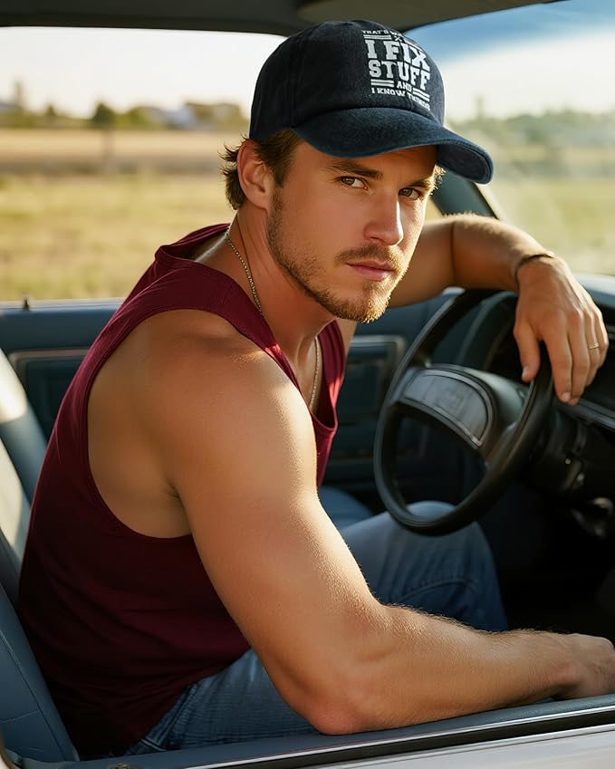 Cotton Baseball Cap Adjustable Mens Gifts Ideas for Birthday