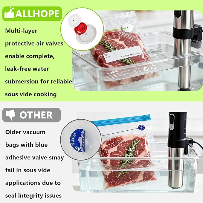 Reusable Vacuum Sealer Bags for Food – 30 Pack 10.2 * 11 Inches, Leak-Proof & BPA-Free, Includes 3 Free Bag Clips, Ideal for Food Storage, Freezer & Handheld Vacuum Sealer Compatible | Leak-Proof, BPA-Free, Triple seal, 90 μm Thickened bag, Superior se...