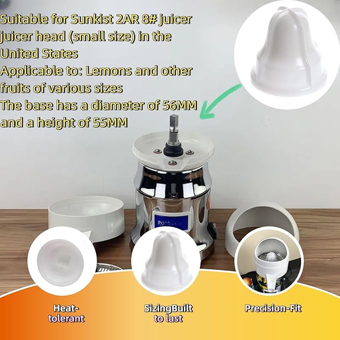 02AR Orange Juicer Head and Accessories Compatible with Model No. 8 for Lemons and Other Fruits of Various Sizes