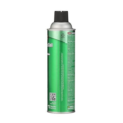 CRC Foaming Coil Cleaner, 18 Wt Oz, Water-Based, Heavy-Duty Cleaner for Air Conditioning and Refrigeration Condensers, Aerosol Spray (Pack of 1)