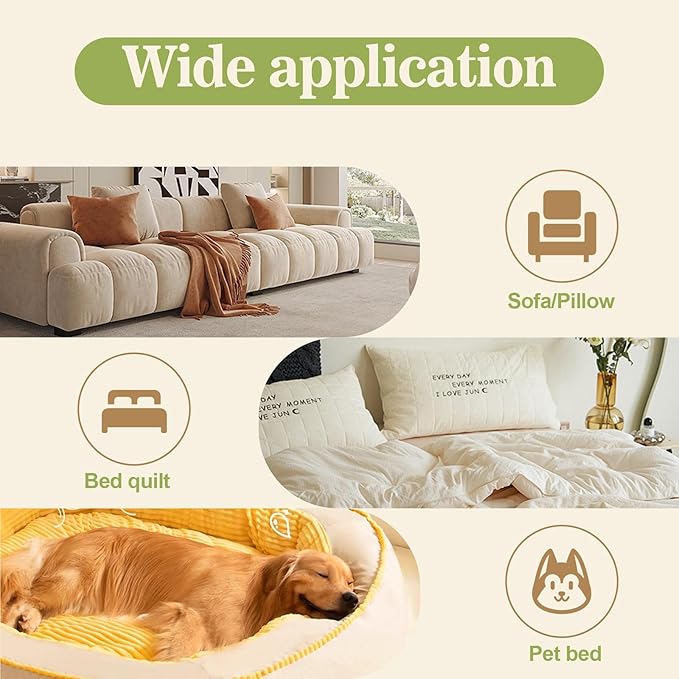 3.3 LB/1500G Pillow Stuffing, Premium Polyfill Stuffing Polyester Fiberfill Stuffing for Stuffed Animals, GRS Certified Cushion Filler for Sofa, Poly Filling Stuffing with Bag