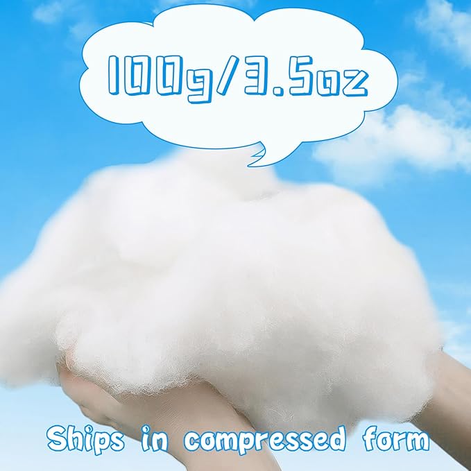 Jmuiiu Polyester Fill, 3.5oz-70.5oz Premium Polyester Fiberfill, Stuffing for Stuffed Animals, Recycled Polyester Fiber, High Resilience Polyfill Stuffing Fluff Fiberfill for Pillow Filling,Crafts