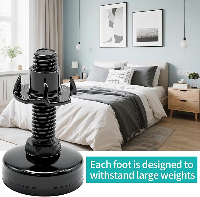 Heavy-Duty Furniture Adjustable Feet, Corrosion-Resistant Levelers, Suitable for Tables, Cabinets, Chairs, Sofas, Workbenches, and Other Heavy-Duty Furniture (12 Pack)