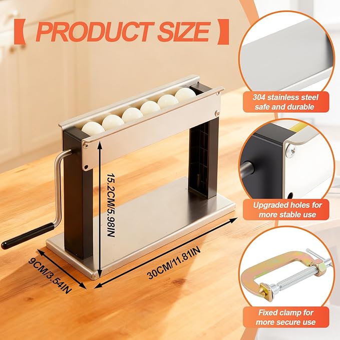 Manual Quail Egg Peeler Sheller, High-efficiency Hard Boiled Quail Egg Peeling Machine, Hand Roll Portable Peeler for Household Kitchen