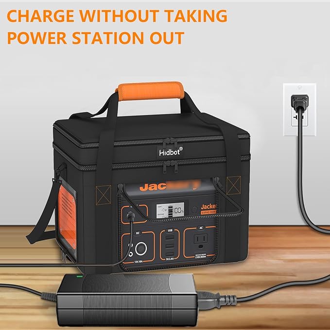 Travel Carrying Case for Jackery Explorer 500,Portable Power Station Storage Bag Fits Jackery Explorer 500 with Waterproof Bottom, Side Ventilation Double Layer for Jackery Accessories,Bag Only