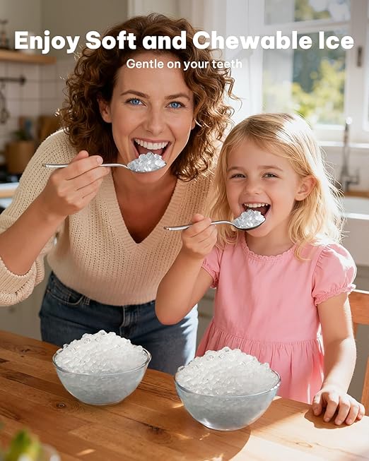 Silonn Nugget Ice Maker Countertop, Pellet Ice Machine with Self-Cleaning Function, Sonic Ice Maker Produces 36lbs of Chewable Ice in 24 Hours, Ideal for Home Kitchen and Office (Stainless Steel)
