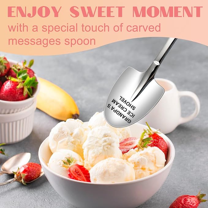 Funny Gifts for Grandpa Birthday Fathers Day Christmas Stocking Stuffers - Grandpa's Ice Cream Shovel
