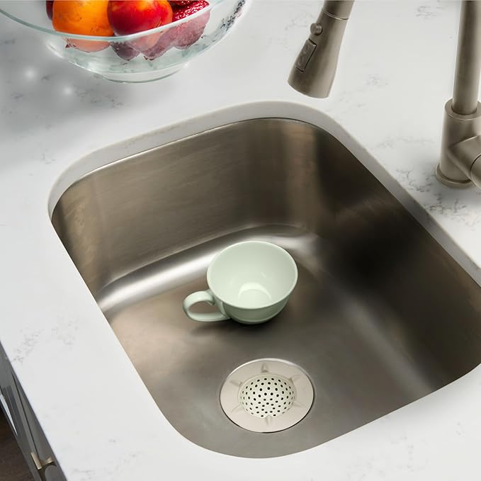 Clorox KeptClean Kitchen Sink Organization Refresh Set – Mat with Rinse Rack That Lifts/Folds to Dispose Food Debris, 10 Garbage Disposal Deodorizing Beads, Sink Strainer to Prevent Drain Clogs