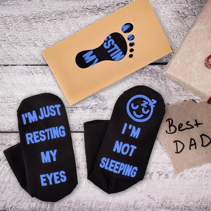 FilmHOO Birthday Gifts for Men Fathers Day Dad Gifts for Dad from Daughter Son Wife Easter Mens Funny Socks for Him