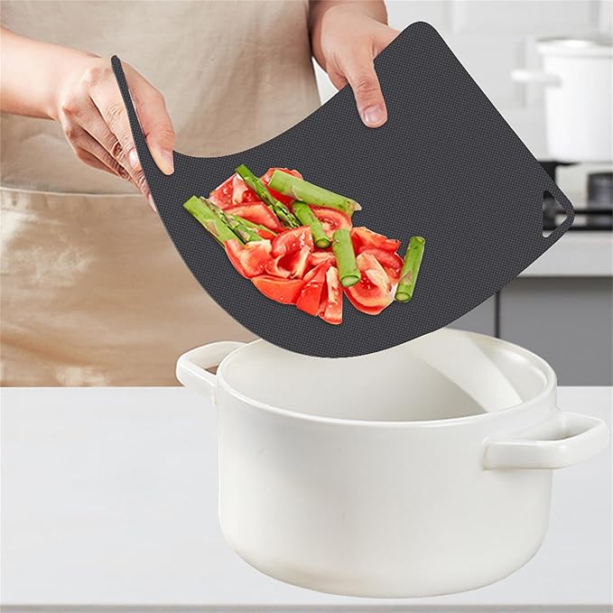 WK Flexible Plastic Cutting Boards for Kitchen, 6 Pieces Cutting Board Mats, Thin Cutting Board Sheets, Dishwasher Safe, BPA Free, Multi Sizes Set of 6