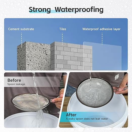 Transparent Waterproof Coating, Indoor & Outdoor Sealant, Invisible Waterproof Agent, Water-Based Clear Sealant for Roofs, Walls, Bathroom, Kitchen, Garden, Invisible Leak Repair Coating (16 floz)