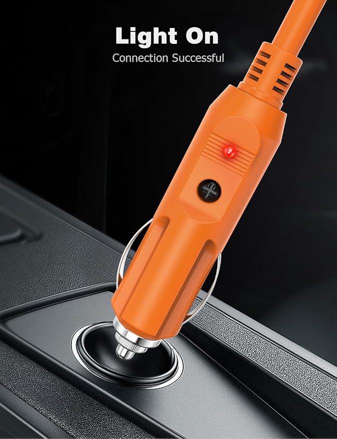 3FT Car Charging Cable 14AWG Compatible with Jackery Portable Power Stations, Explorer 3000 Pro/2000 Plus/1500/1000 v2, DC8020 & DC7909 Plug, Car Cigarette Lighter Charging Cable