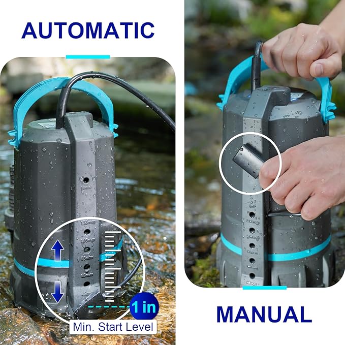 Aquastrong 1/2HP Automatic Submersible Sump Pump 3159 GPH