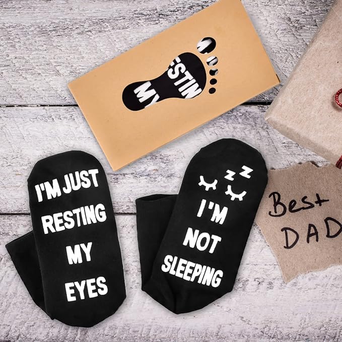 FilmHOO Birthday Gifts for Men Fathers Day Dad Gifts for Dad from Daughter Son Wife Easter Mens Funny Socks for Him