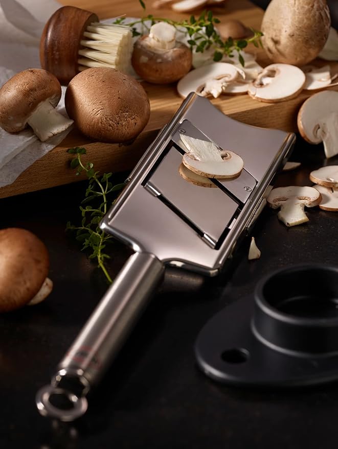 Rosle Stainless Steel Gourmet Slicer Hand-Held Mandoline, 11.1-inch