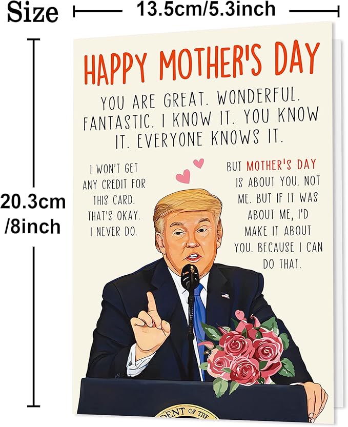 Funny Mothers Day Card, Humor Mothers Day Gifts for Mom from Daughter Son, Unique Mother’s Day Card for Wife from Husband