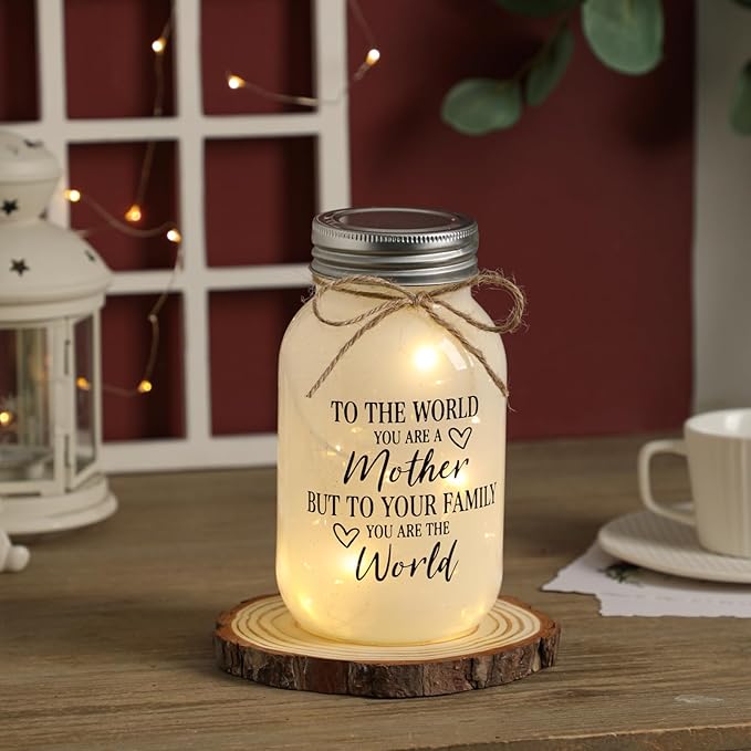 Maracco Mothers Day Gifts for Mom from Daughter and Son, 30oz Large Mason Jar Night Lights for Mom, Thank You Mama, Birthday Gifts for Mother, I Love You Mama Gift
