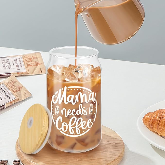 Mothers Day Gifts for Mom from Daughter Son, Unique Retirement Gifts Ideas for Women Mother In Law, Personalized Anniversary Birthday Mothers Day Presents for Mom Wife from Husband - Can Glass 16OZ
