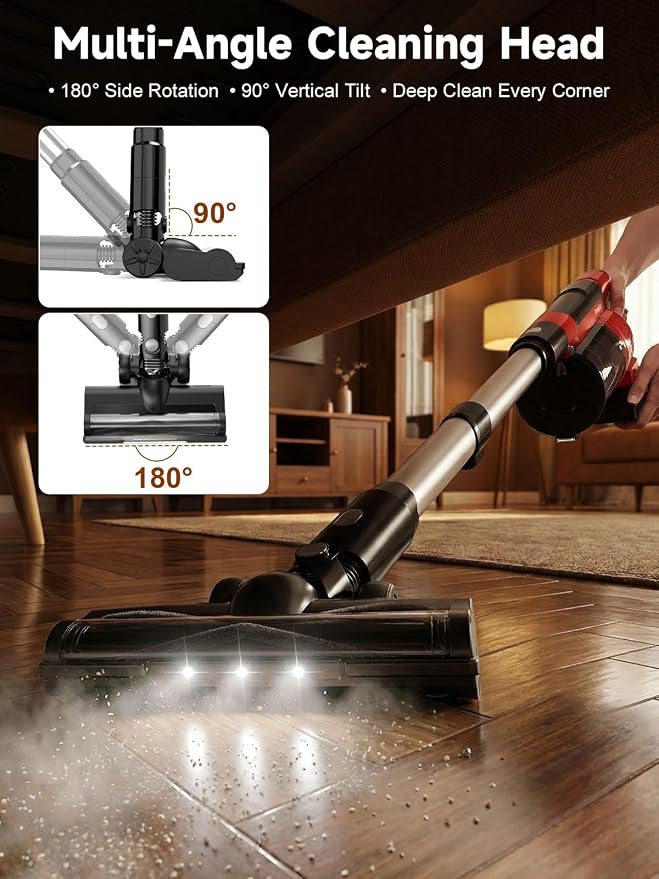 Cordless Vacuum Cleaner for Home, Pet Hair, 60KPa, Lightweight | 700W brushless motor, up to 70-min runtime, dual 8000mAh batteries, 2L dust cup, LED display, for carpet & hardwood floors