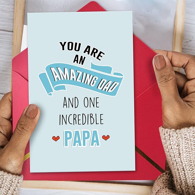 Ziwenhu Happy Fathers Day Cute Card for Dad,Special Father’s Day Card from Children,Amazing Dad Card,Birthday Card for Daddy,Papa Fathers Day Card,Dad Gift from Daughter Son Wife…