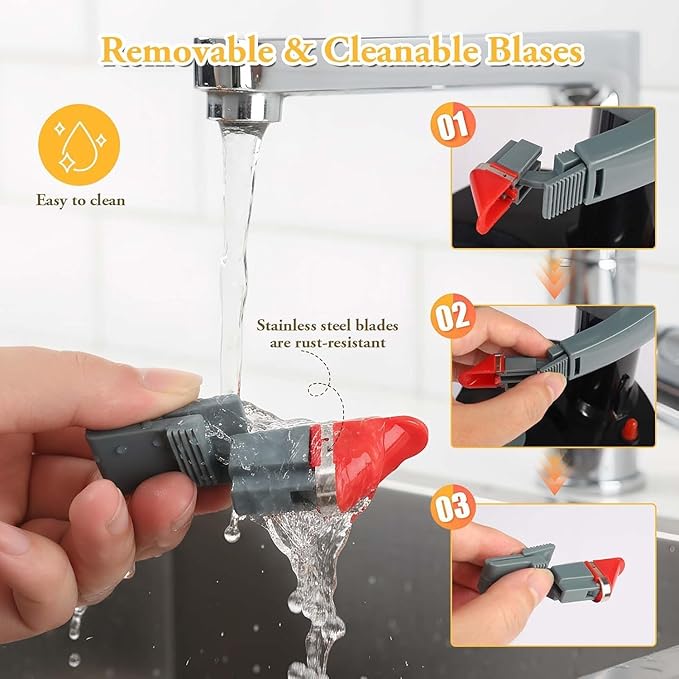 ele ELEOPTION Electric Potato Peeler Multifunction Electric Fruit Apple Peeler Potato Peeling Machine Automatic Rotating, Kitchen Peeling Tool Black