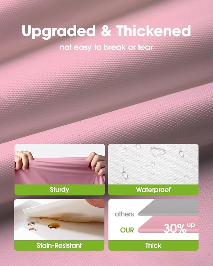 Pureegg Plastic Table Cloth Disposable 20 Pack, 54 x 108 Inch Table Cloths, Easter Party, Valentines, Mothers Day Decorations, Tablecloths, Rectangle, Pastel Plastic Cover, Leakproof & Sturdy, Pink