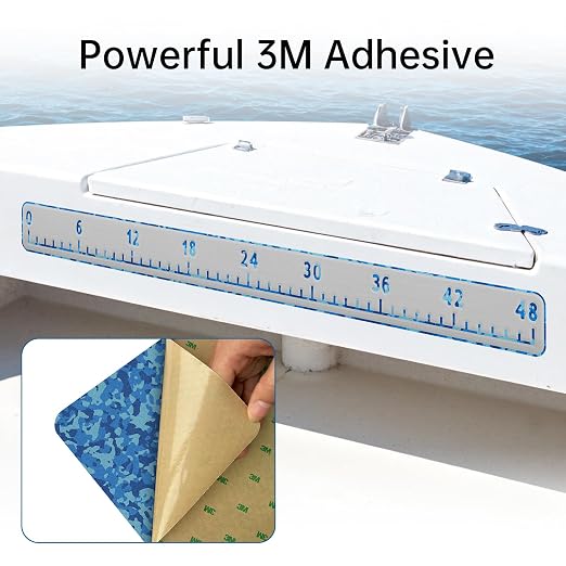 HZshark EVA Foam Fish Measuring Board, Fish Ruler with 3M Self-Adhesive Backing,48" Fishing Tape Measure for Boats Sailboats Yachts Kayaks