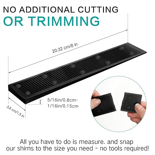 Pangda 200 Pack 8 Inch Composite Plastic Shims for Leveling Multi Purpose Heavy Duty Furniture Composite Leveler Wedges, Adjustable Shims for Table Toilet Hot Tub Furniture
