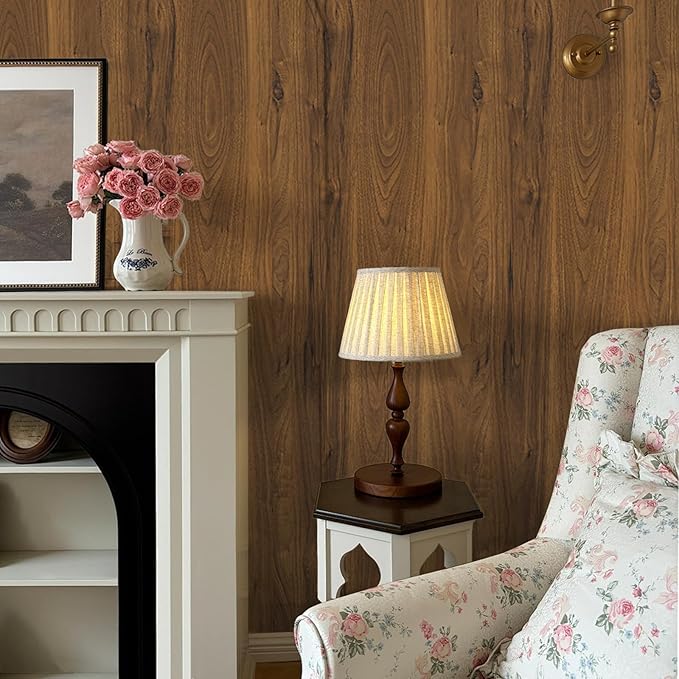 COSNIGHT Wood Grain Contact Paper, Vintage Peel and Stick Wallpaper 15.7''x196'', Removable Natural Matte Wall Paper for Countertops, Cabinets and Drawers