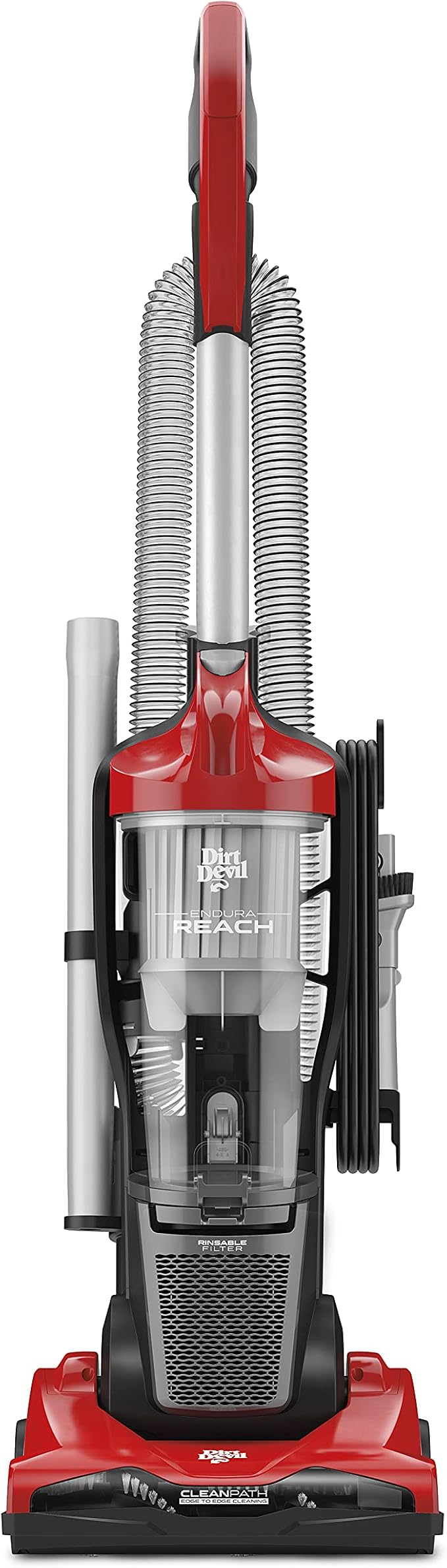 Dirt Devil Endura Reach Upright Bagless Vacuum Cleaner | For Carpet and Hard Floor, Powerful, Lightweight, Corded Vacuum Cleaners for Home Use