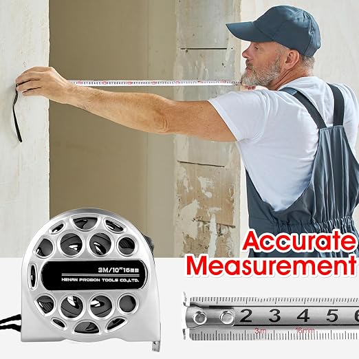 6 Pack Tape Measure, 10 Ft/3 Meter Stainless Steel Measuring Tape Retractable Measurement Tape Bulk Set for Home, Office,Work & DIY Crafts