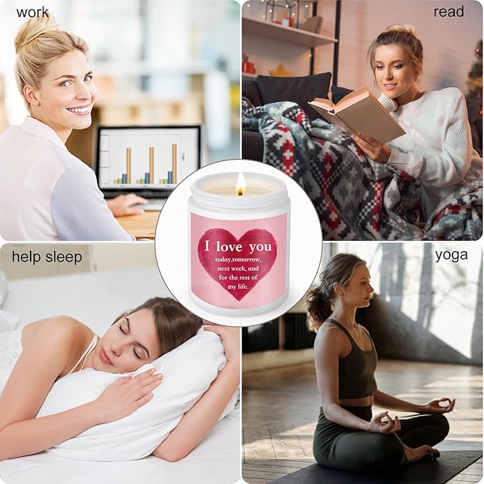I Love You Gift for Her, Mothers Day Candle for Wife,Mom, Romantic Gift for Her Girlfriend Fiance Bride Birthday Anniversary,Wedding Present for Women,Date Night,Funny Wife Candle for Mothers Day