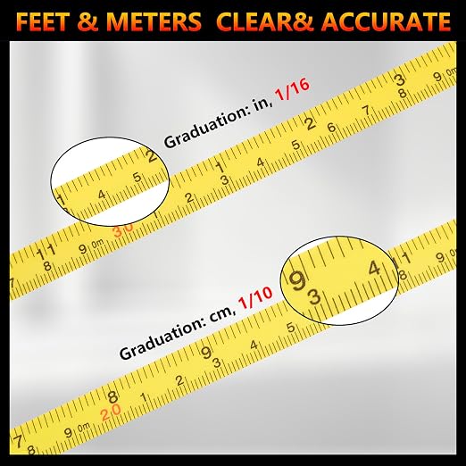 328ft/100m Open Reel Long Tape Measure, 1/2" Nylon-Coated Steel Blade, Dual Inch/Metric Scales, ABS Impact-Resistant Case for Construction, Surveying Light Yellow