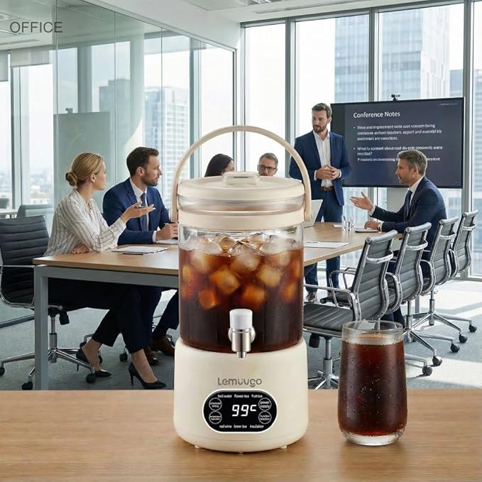 Lemuugo 3L Electric Kettle,Glass Teapot with Infuser,Health Pot with Strainer,Tea Maker for Soup, Porridge, Herbal,Mulled Wine Pot Beverage,for Iced Tea/Coffee,Temperature Control, for Home&Office