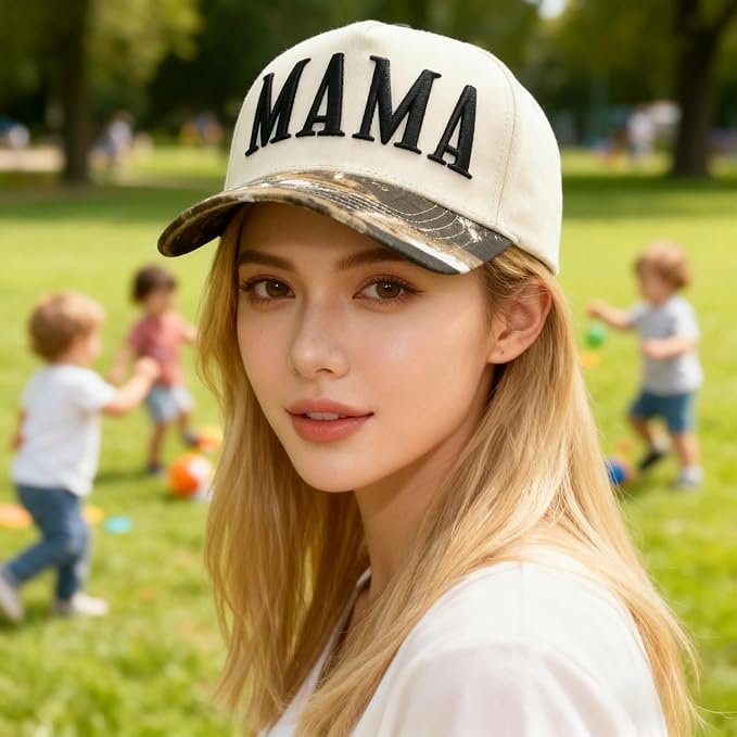 Womens Trucker Hat - with Mommin Embroidery Ponytail Fit - Mothers Day Great Gifts for Mom Wife Stepmom