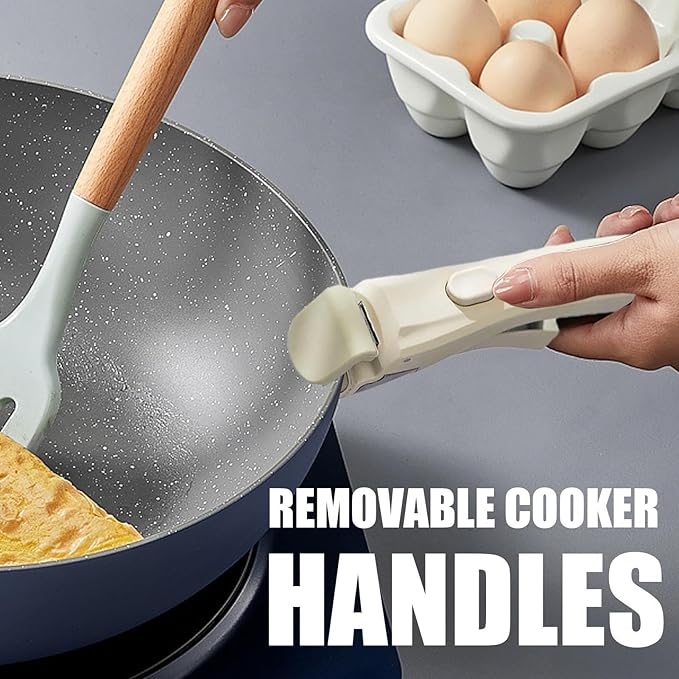 Nonstick Cookware Set - Detachable Handle | Anti-scalding Handle | Suitable for Home, Cooking Pot Accessories
