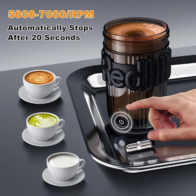 Self Stirring Coffee Mug, 400mL Rechargeable Automatic Magnetic Mixing Cup with Stainless Steel Stir Bar for Coffee/Milk/Hot Chocolate Self Stirring Mug