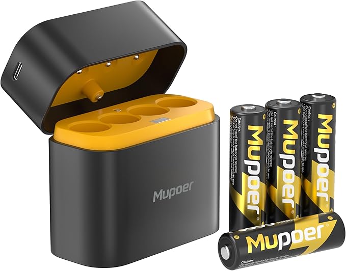 Rechargeable AA Batteries Lithium with Charger,4AA 3600mWh Lithium Batteries 1.5V,Double A Batteries Rechargeable High Capacity,Pilas Recargables AA,Reusable Battery Two A Li ion for Blink,Xbox
