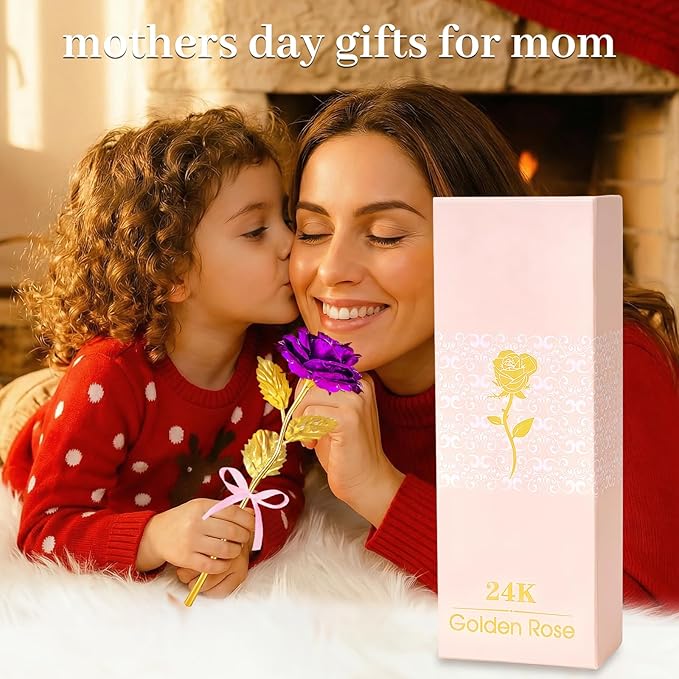 Mothers Day Mom Gifts for Women Grandma, Artificial Forever Birthday Flowers Galaxy Glass Eternal Roses with Heart Shaped Crystal Vase, Mother's Day Anniversary Wedding Rose Gifts for Wife Sister