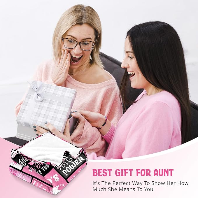 Mothers Day Birthday Gifts for Aunt - World's Best Aunt Ever Gifts from Niece Nephew - Favorite Auntie Birthday Gift Ideas - Christmas Valentines Day Presents for Auntie - Aunts Life Blanket 60"x80"