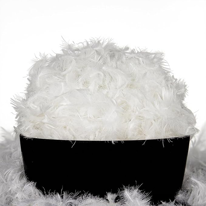 MOOX Down Feathers Pillow Stuffing Filling for DIY Projects Premium Natural 5/95 Goose Feather Down Soft Fluffy Perfect for Pillow Cushions Bedding Pillow Couch Dog Bed Upholstery Crafts (4.0, Pounds)