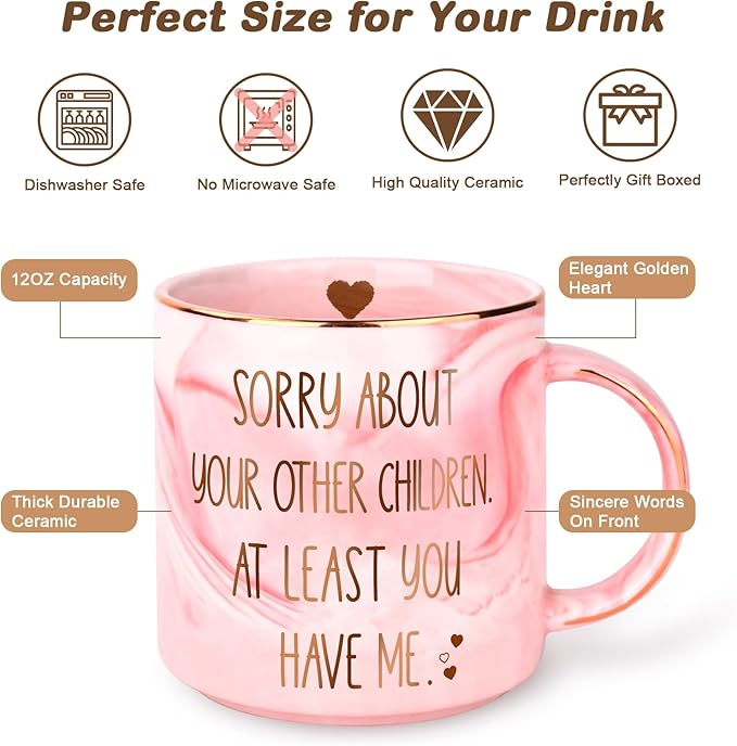 Mothers Day Gifts for Mom - 12oz Coffee Mug for Mother from Daughter Son Unique Gifts for Mom Wife Women Personalized Birthday Congratulation Retirement Anniversary Presents Ideas for Mama Stepmom